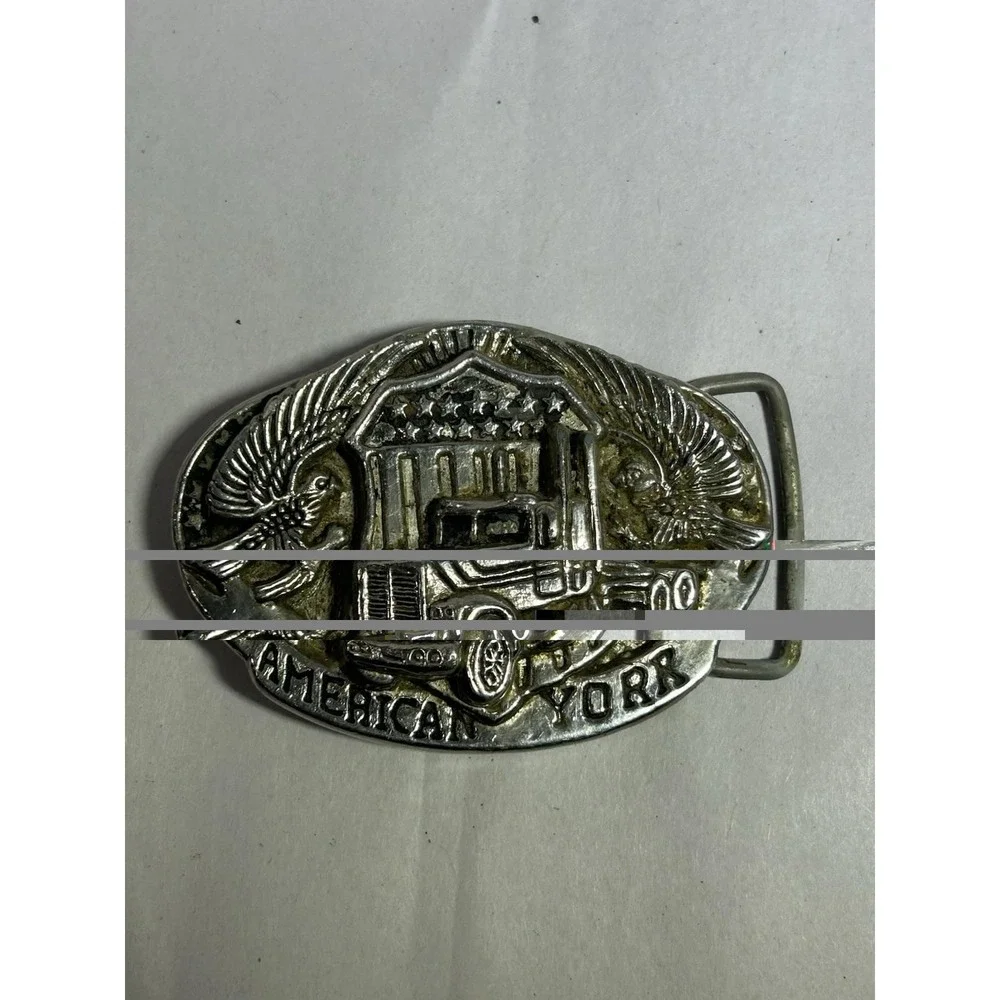Vintage American Ameria York Semi Eagle USA Belt Buckle Men Shield - Picture 1 of 4